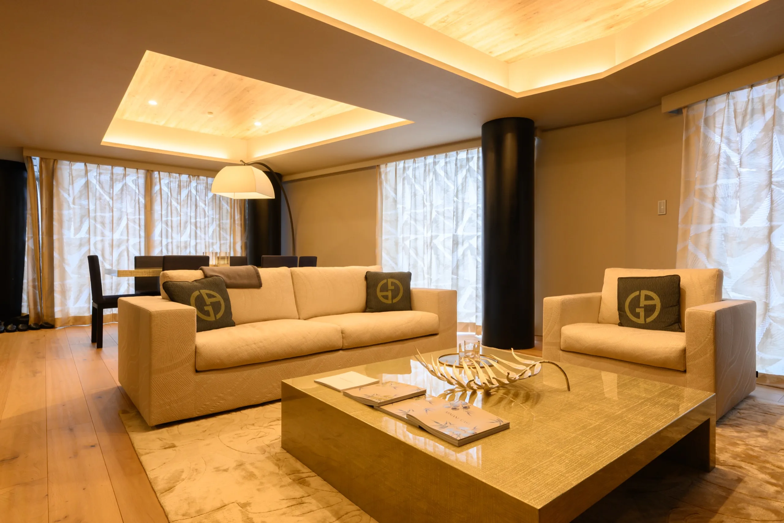Armani Casa living room