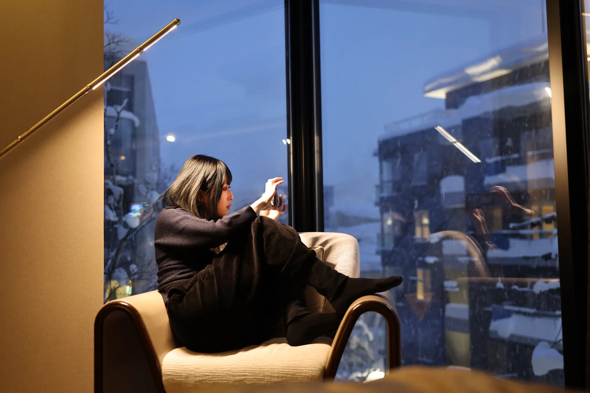 Evening by the window