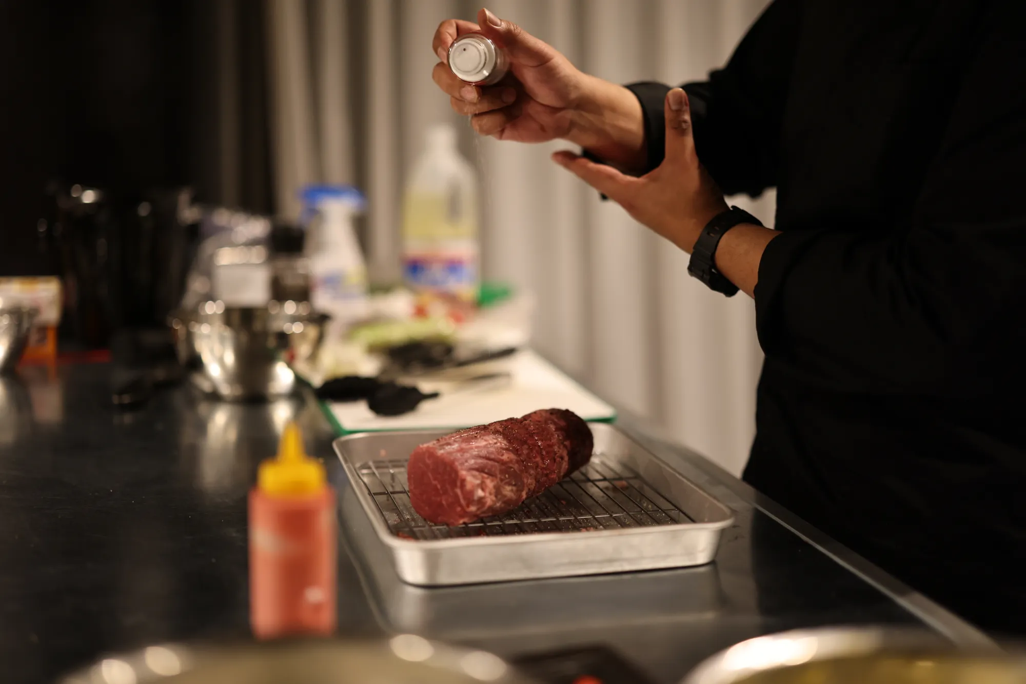 Chef preparing cuisine